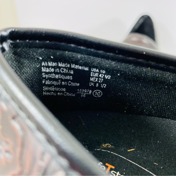 Safe T Step Faux Leather Clogs Women 10 Brown Career Work Floral Embossed SlipOn - Picture 9 of 9